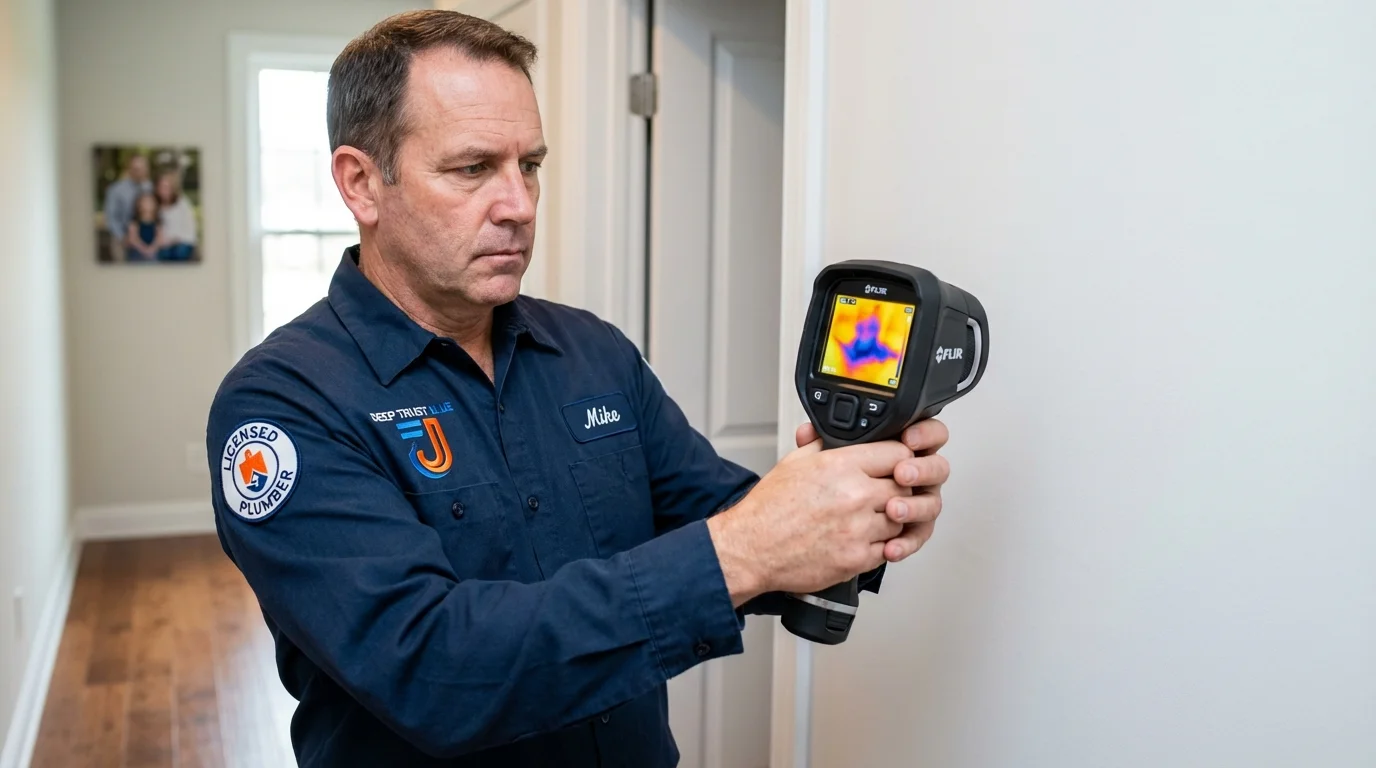 Thermal imaging leak detection by Johns Plumbing LLC in Gordon